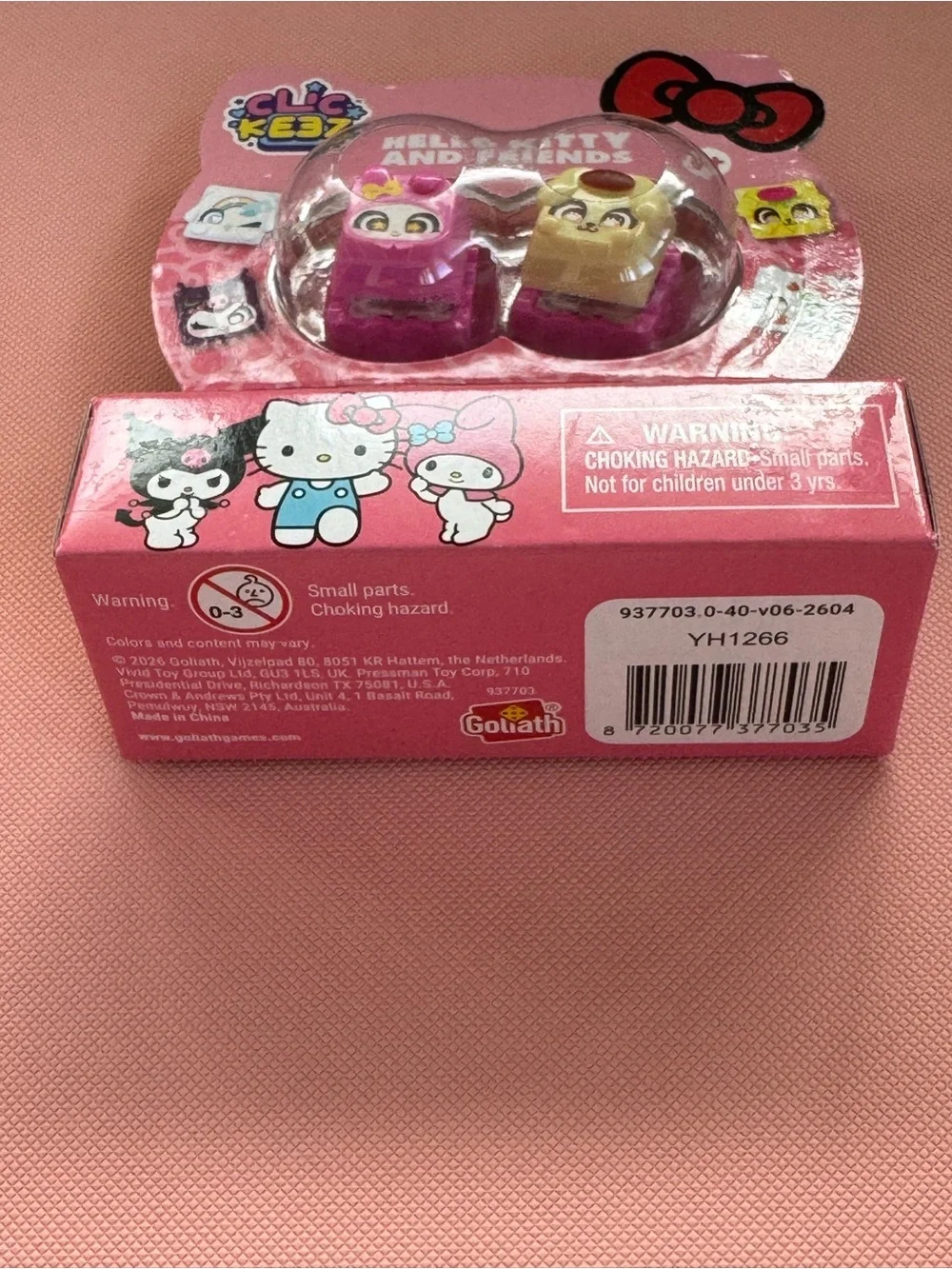 Hello Kitty and Friends Clicker Clic Keez 3-Pack Fidget Click Toy NEW NWT